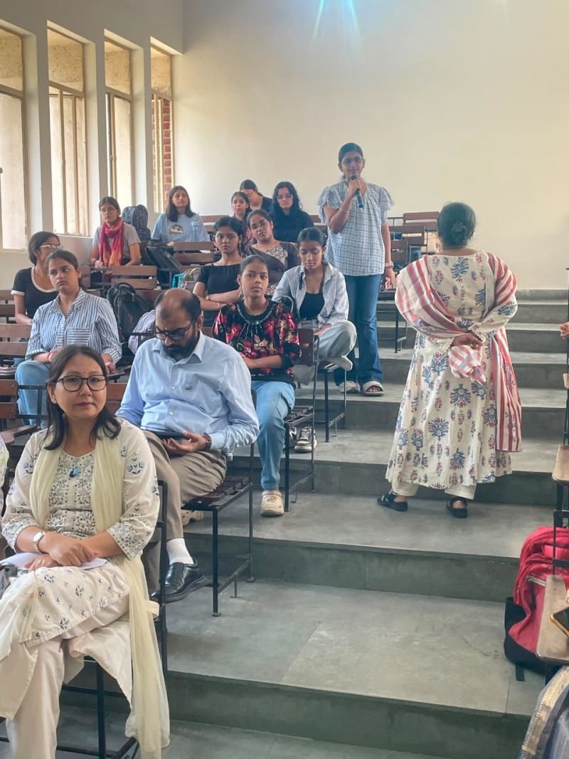 Student asking a question during the interactive session